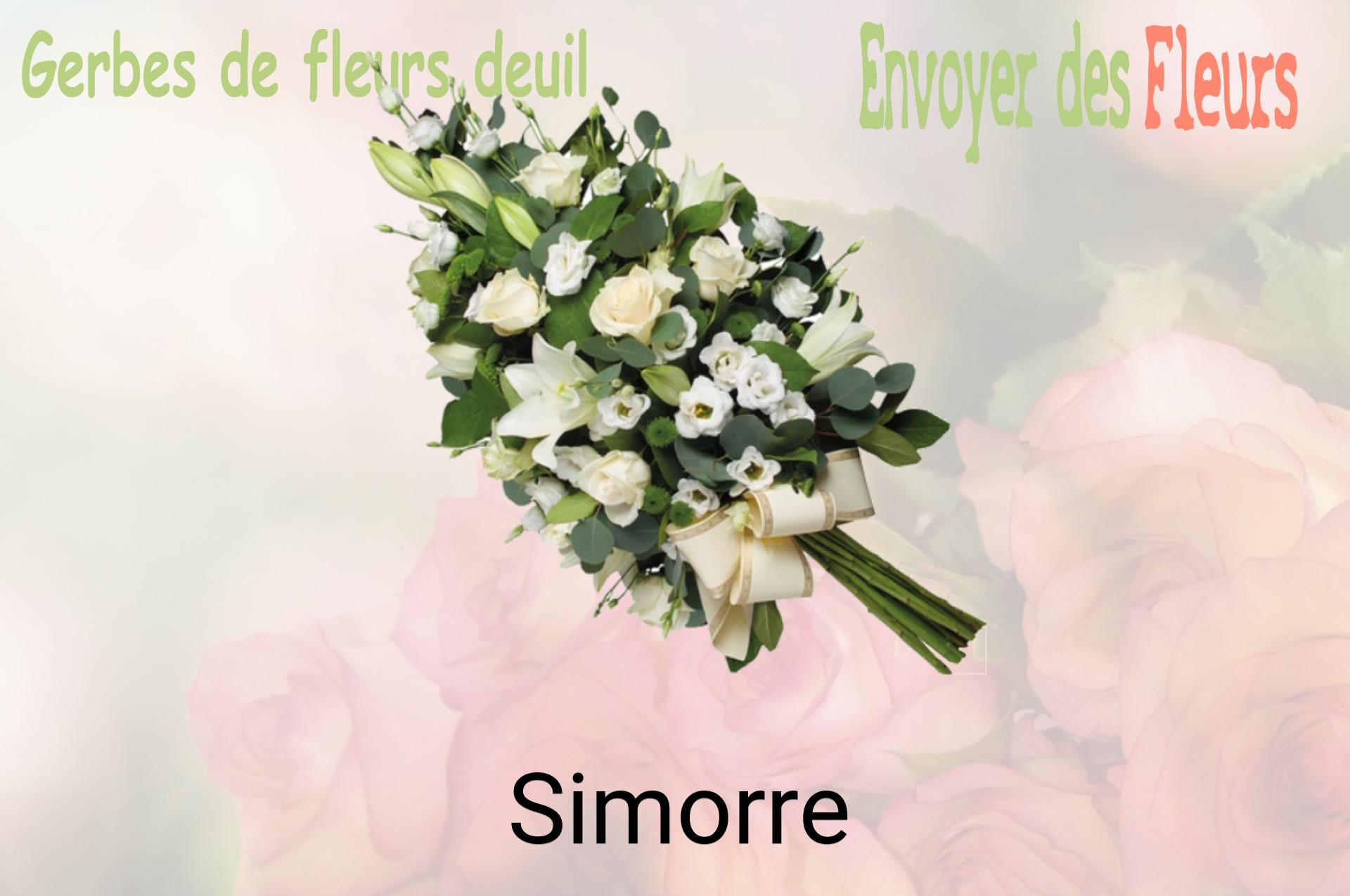 Gerbe de fleurs de deuil livrée à Simorre